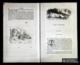 Páginas 332 y 333 del libro "Gil Blas", con grabados