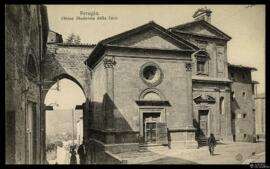 Tarjeta postal de heliograbado de vista exterior de la Iglesia de Nuestra Señora de la Luz o Chie...