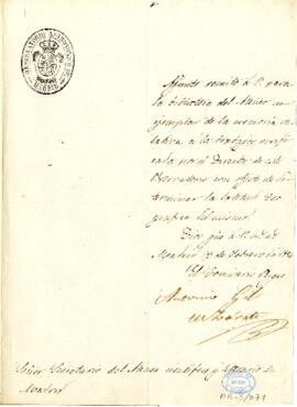 1854-02-13. Carta de Antonio Gil de Zárate