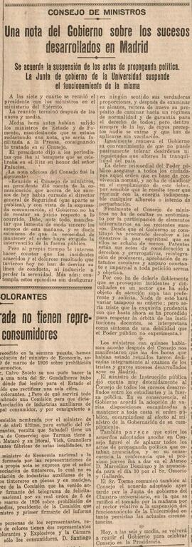 1930-05-06. El Gobierno suspende las conferencias de Marcelino Domingo y de Ossorio y Gallardo . ...