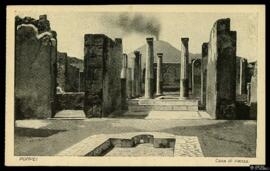 Tarjeta postal de la Casa de Pansa de Pompeya editada por R. Zedda di Vincenzo Carcavallo & C...