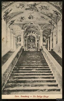 Tarjeta postal de la Heilige Stiege de la Capilla de Kreuzberg, distrito en Bonn, editada por el ...