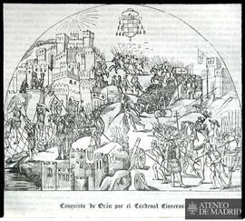
"Conquista de Orán por el Cardenal Cisneros" (ilustración del artículo firmado por N. ...