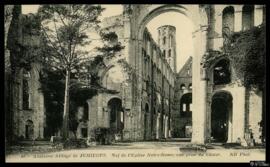 Tarjeta postal de la Nave de la Église Notre-Dame de la antigua Abadía de Jumièges vista desde el...