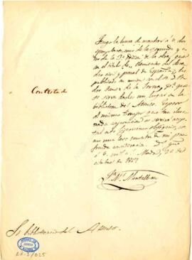 1847-10-20. Carta de Juan Manuel Montalbán