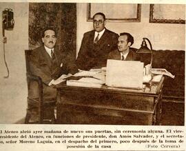 1931-03-12. Fotografía tras la reapertura: Amós Salvador y Moreno Laguía. Ahora (Madrid)
