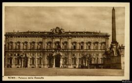 Tarjeta postal de vista exterior del Palacio de la Consulta o Palazzo della Consulta de Roma