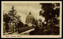 Tarjeta postal de vista panorámica de la Cúpula de Miguel Ángel de la Basílica de San Pedro en Ro...