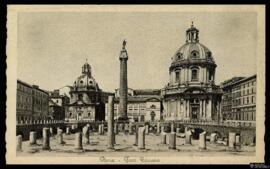 Tarjeta postal de las ruinas del Foro Trajano de Roma editada por Cesare Capello en Milán