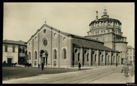 Tarjeta postal de vista exterior de la Iglesia de Santa Maria delle Grazie de Milán editada por E...