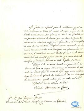 1848-10-14. Carta de Salvador Bermúdez de Castro