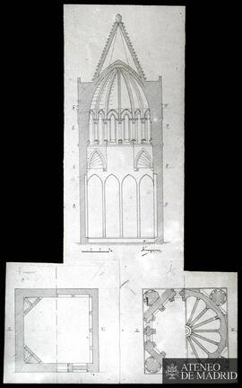 Planta y sección de la Sala Capitular de la Catedral de Plasencia (Cáceres). (Dibujo de Vicente L...