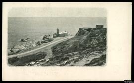 Tarjeta postal de vista panorámica de la Chiesa di Sant'Ampelio de Bordighera.