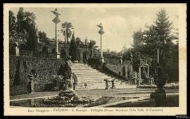 Tarjeta postal del Giardino dei Sospiri, propiedad del Marchese Della Valle di Casanova, en San R...