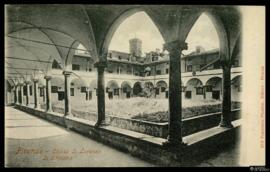 Tarjeta postal de vista interior del Claustro de la Basílica de San Lorenzo de Florencia editada ...