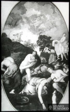 Madrid. Museo del Prado. Tintoretto: "La purificación del botín de las Vírgenes Madianitas&q...