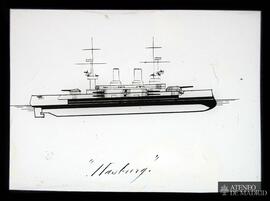 Dibujo del barco "Hasburg"