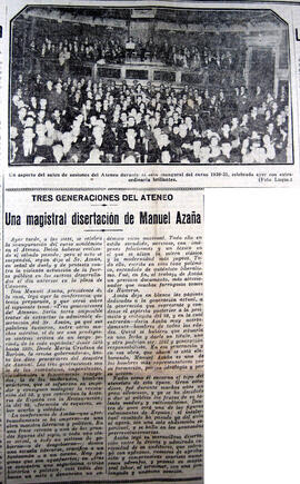 1930-11-21. Conferencia de Manuel Azaña. El Liberal (Madrid)