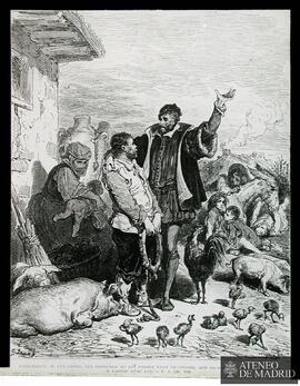 
Ilustración de "Don Quijote de la Mancha" por Gustave Doré: "Finalement, il lui c...