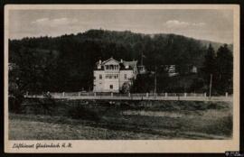 Tarjeta postal de vista exterior de la casa balneario de curación Lüftkürort en Gladenbach editad...