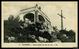 Tarjeta postal del mirador de Pic du Jer en Lourdes editada por Lévy et Neurdein Réunis en la Rue...