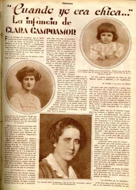 1931-10-31. Los recuerdos de niñez de Clara Campoamor. Estampa (Madrid)