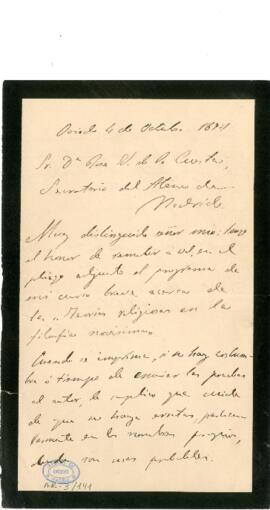 1897-10-04. Carta de Leopoldo Alas