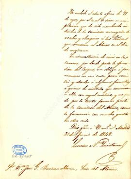 1848-06-21. Carta de Lorenzo Nicolás Quintana