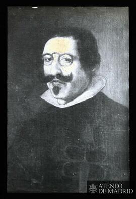 Madrid. "Retrato de Quevedo (?), atribuido a Velázquez" (Colección del Marqués de Cerra...