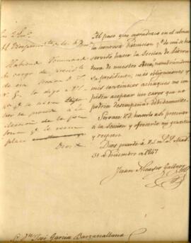 1847-12-31. Carta de Juan Nicasio Gallego