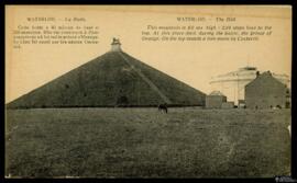 Tarjeta postal de la Colina del León de Waterloo editada por  La Phototypie Belge de Bruselas