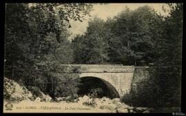 Tarjeta postal de Le Pont Fulminato de Vizzavona, fotografía de A. Tomasi, Ajaccio.