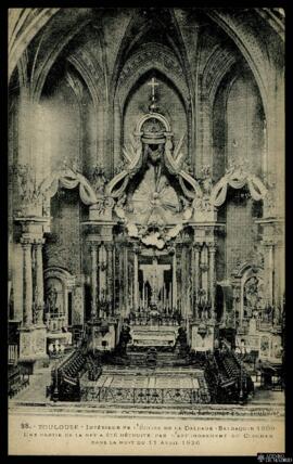 Tarjeta postal de vista interior del la Iglesia de Nuestra Señora de la Dalbade en Toulouse edita...