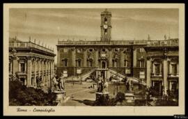 Tarjeta postal de la Piazza del Campidoglio de Roma editada por A. Scrocchi en Milán