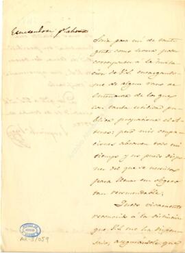 1852-10-10. Carta de Joaquín María López