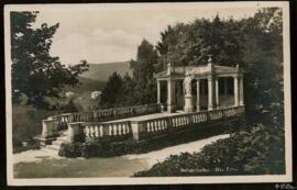 Tarjeta postal del monumento escultórico Das Echo en el Kupark de Baden-Baden editada por la Gram...