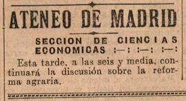 1931-11-17. Continuación del debate sobre la reforma agraria. El Liberal (Madrid)