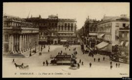 Tarjeta postal de la Place de la Comédie de Burdeos editada por Lévy Fils et Cie. en París