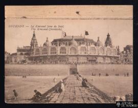 Tarjeta postal de vista exterior de la fachada principal de la Kursaal de Ostende editada por C. ...