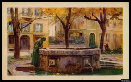 Tarjeta postal a color de la Fuente de San Francisco o Fontana di San Francesco editada por las E...