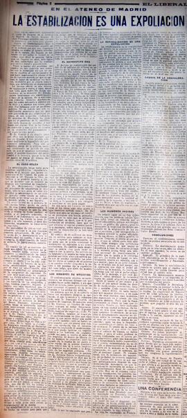 1931-04-10. Extracto de la conferencia del conde de Pedroso. El Liberal (Madrid)