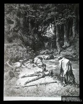 
Ilustración de "Don Quijote de la Mancha" por Gustave Doré: "Convies par la beaut...
