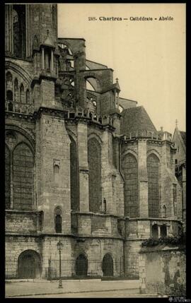 Tarjeta postal de vista exterior del Ábside de la Catedral de Chartres editada por Robert Laillet...