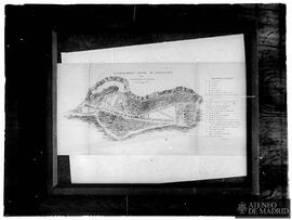 Aragón. Mapa del Establecimiento central de piscicultura del Monasterio de Piedra