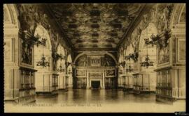 Tarjeta postal de vista interior de la Galería de Enrique II en el Palacio de Fontainebleau edita...