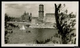 Tarjeta postal de vista panorámica del Fort Saint-Jean y la  Basílica Catedral de Santa María la ...