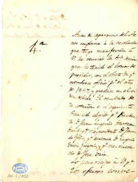 1847-01-08. Carta de Antonio Alcalá Galiano