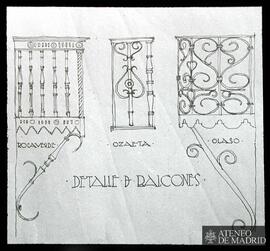 Detalle de balcones (Rocaverde, Ozaeta y Olaso)