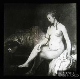 
París. Museo del Louvre. Rembrandt, Harmenszoon van Rijn: "Betsabé con la carta de David&qu...