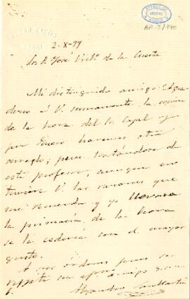 1897-10-02. Carta de Alejandro San Martín